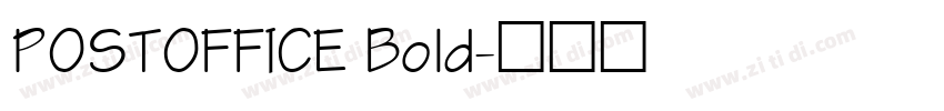 POSTOFFICE Bold字体转换